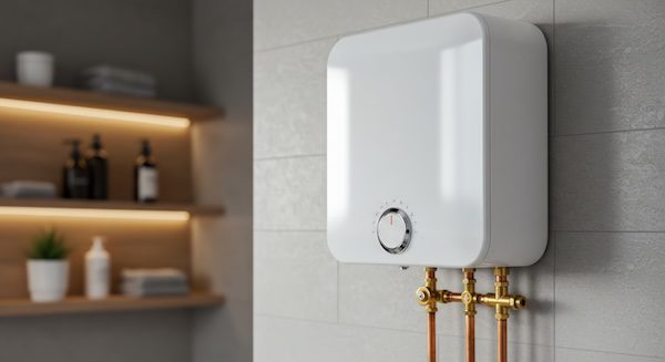 wall-mounted-electric-boiler-for-hot-water-heating-system_71527911 Tankless Water Heater Installed